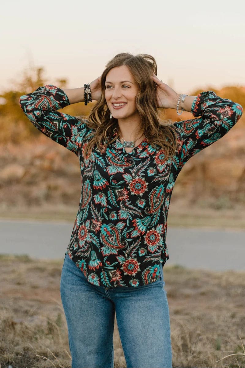 Sterling Kreek Blouse Prarie Bloom Top