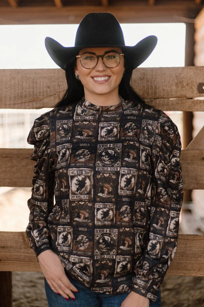 Sterling Kreek Long sleeve Top Prairie Playbill Top