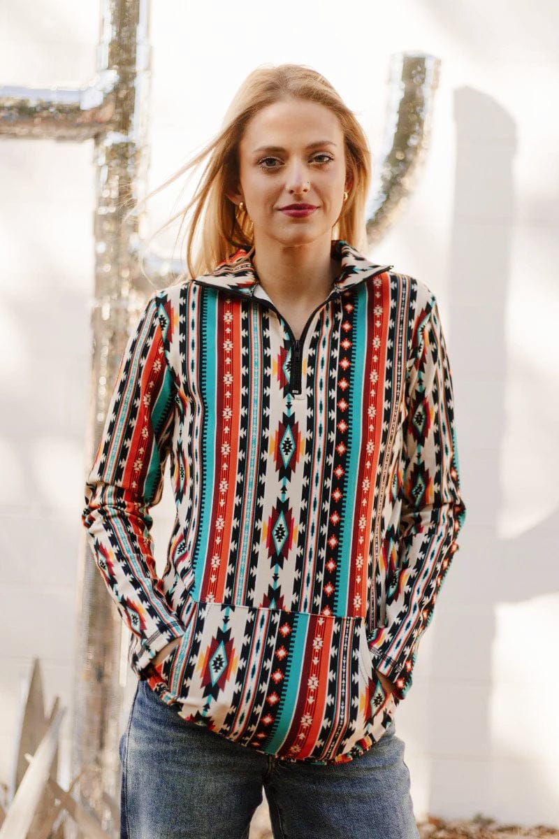 Sterling Kreek Pullover Sunburst Stampede Pullover Top