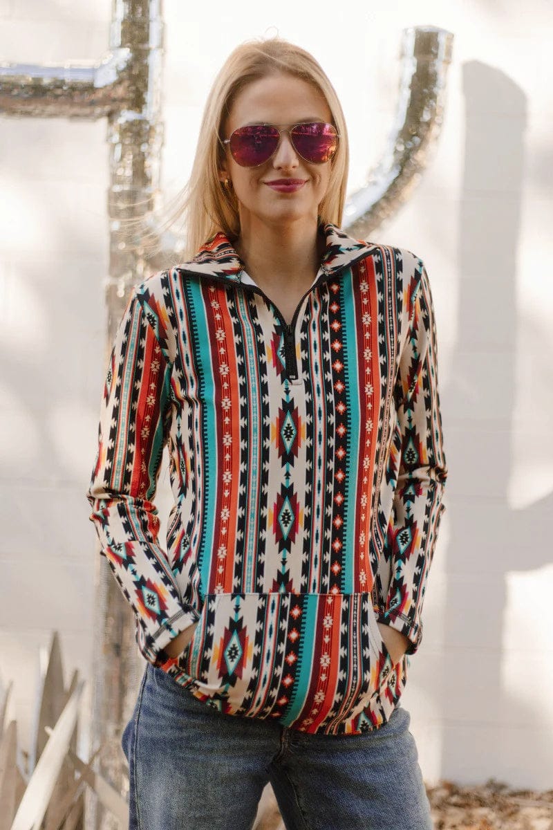 Sterling Kreek Pullover Sunburst Stampede Pullover Top