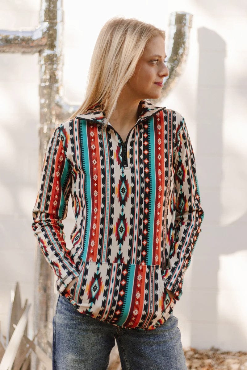 Sterling Kreek Pullover Sunburst Stampede Pullover Top