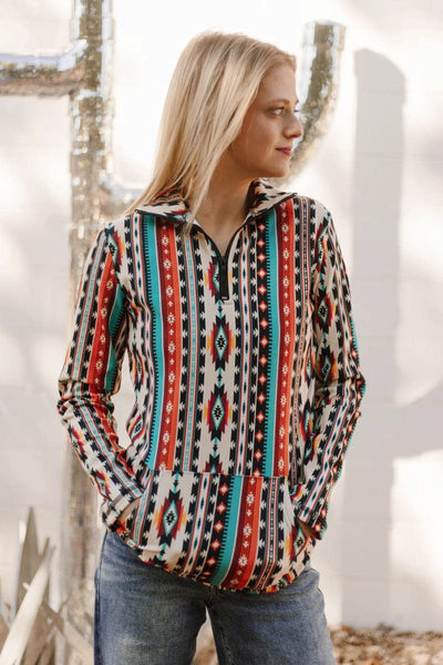 Sterling Kreek Pullover Sunburst Stampede Pullover Top