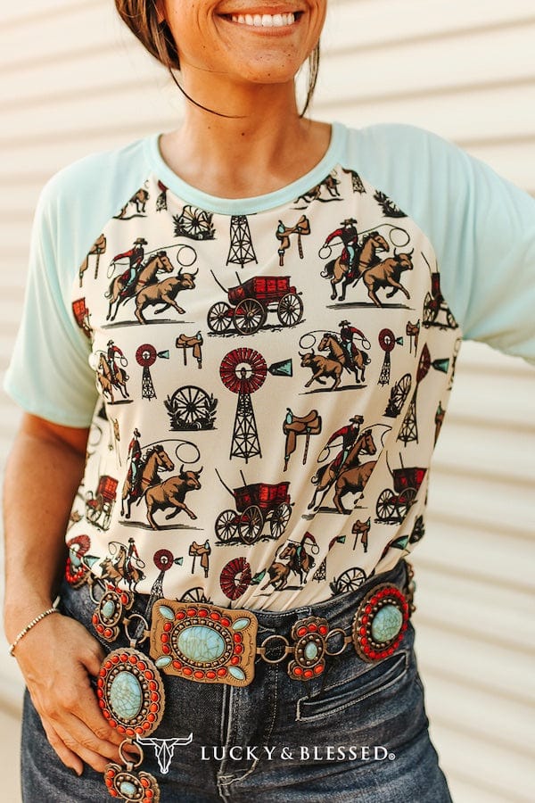 L&B Apparel short sleeve top Ranch Days Tee