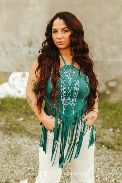L&B Apparel Sleeveless top Boot Stitch Halter Top
