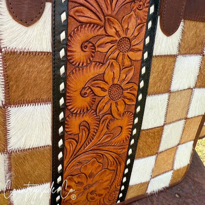 Countryside Co. Handbag Checkered The Plains Cowhide Tote