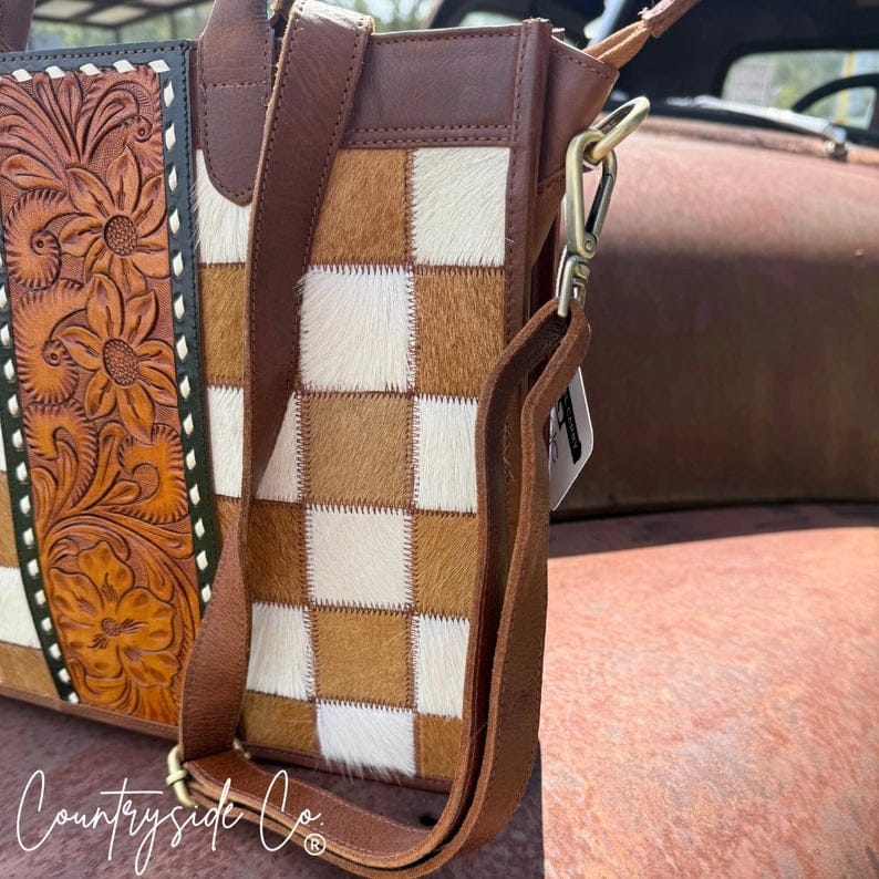Countryside Co. Handbag Checkered The Plains Cowhide Tote