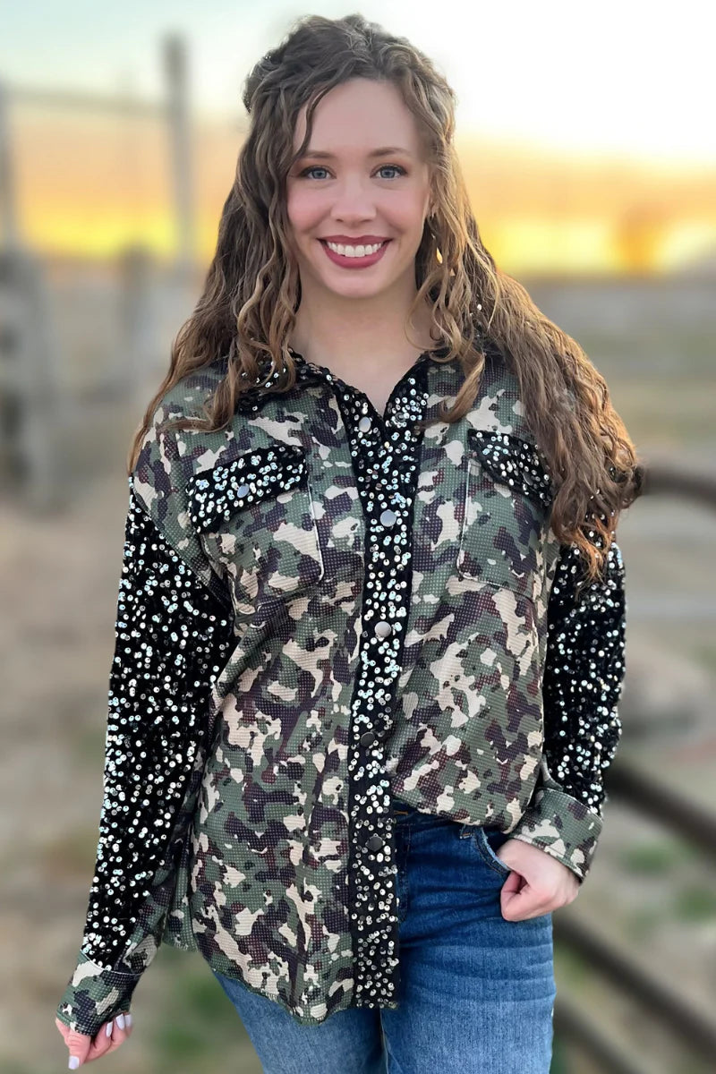 Bold and Classy Camo Shacket