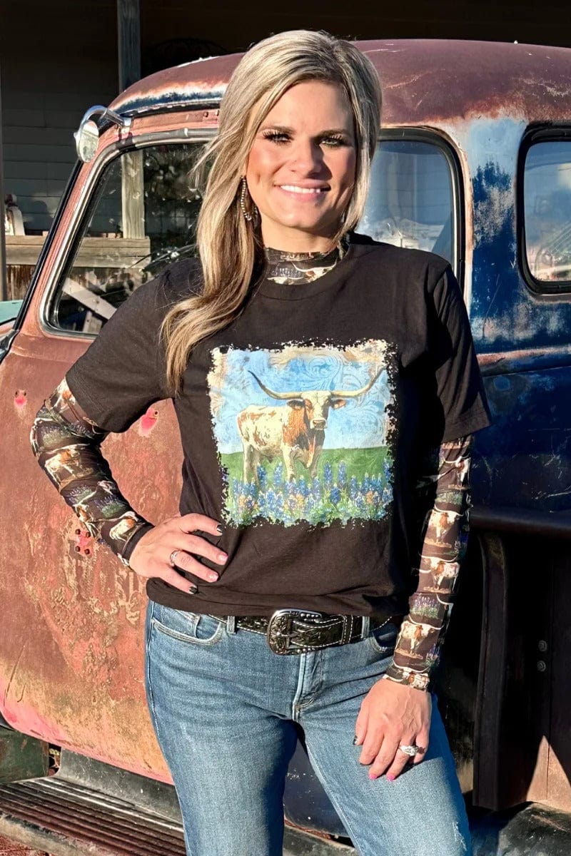 Somewhere in Texas Mesh Top