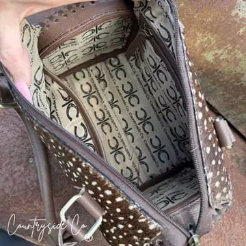 Countryside Co. Handbag Animal Wild Axis Cowhide Soft Speedy Bag