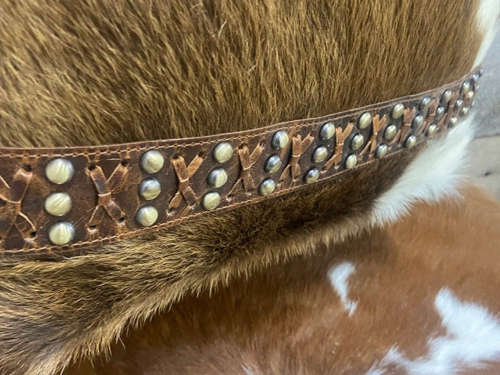 Countryside Co. Handbag Animal Cowhide Cross Stitched Leather Purse
