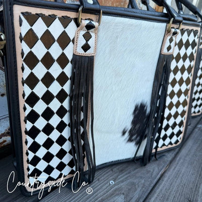 Countryside Co. Handbag Black Checkered Diamond Rodeo Checkered tote