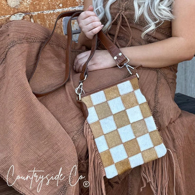 Countryside Co. Handbag Checkered High Noon Check Cowhide Bag - Countryside Co.
