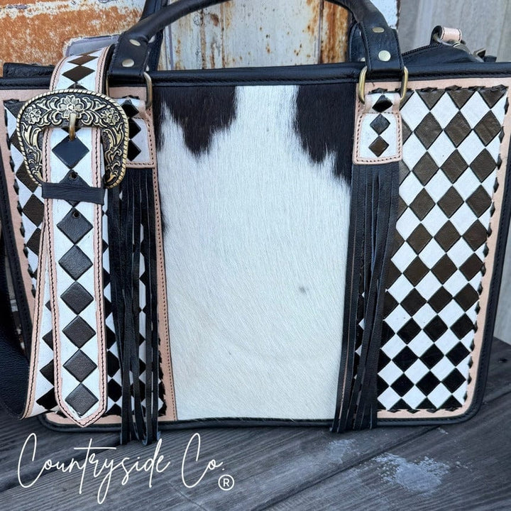Countryside Co. Handbag Black Checkered Diamond Rodeo Checkered tote