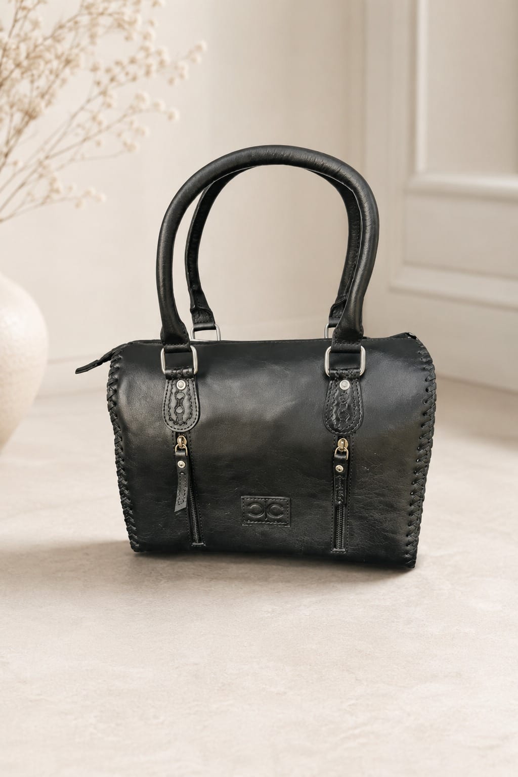 Countryside Co. Handbag Black Midnight Cowgirl Black Cowhide Speedy Bag