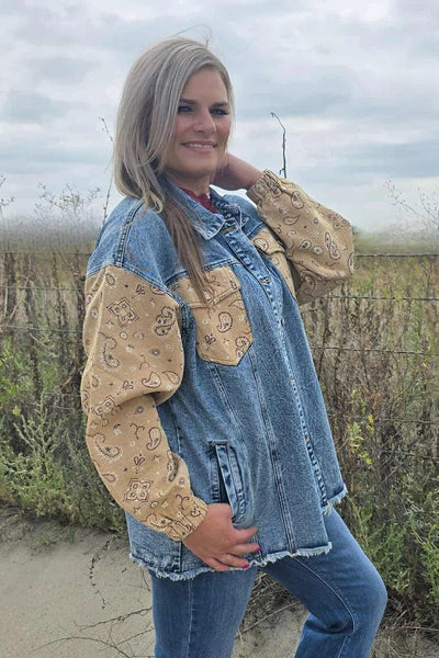 Sterling Kreek Jacket Bandana Country Denim Shacket