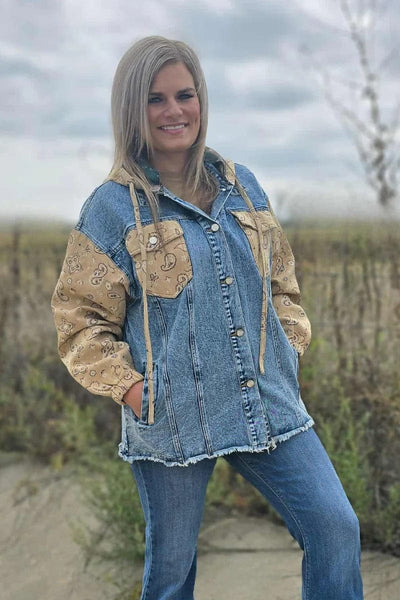 Sterling Kreek Jacket Bandana Country Denim Shacket