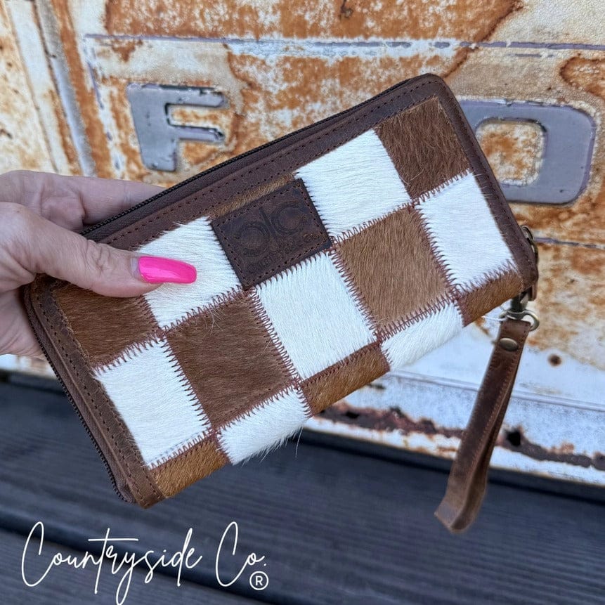 Countryside Co. Wallet Brown Cowgirl Checkerboard Wallet