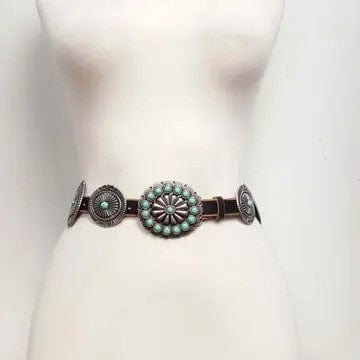 Axesoria West Belts Santa Fe Sunrise Concho Belt
