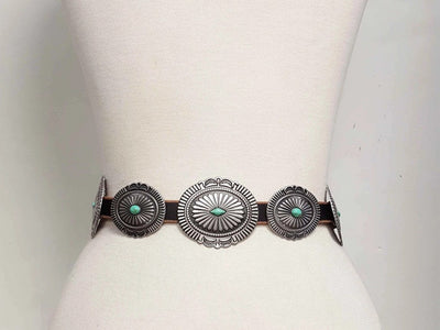 Axesoria West Belts Santa Fe Sunrise Concho Belt