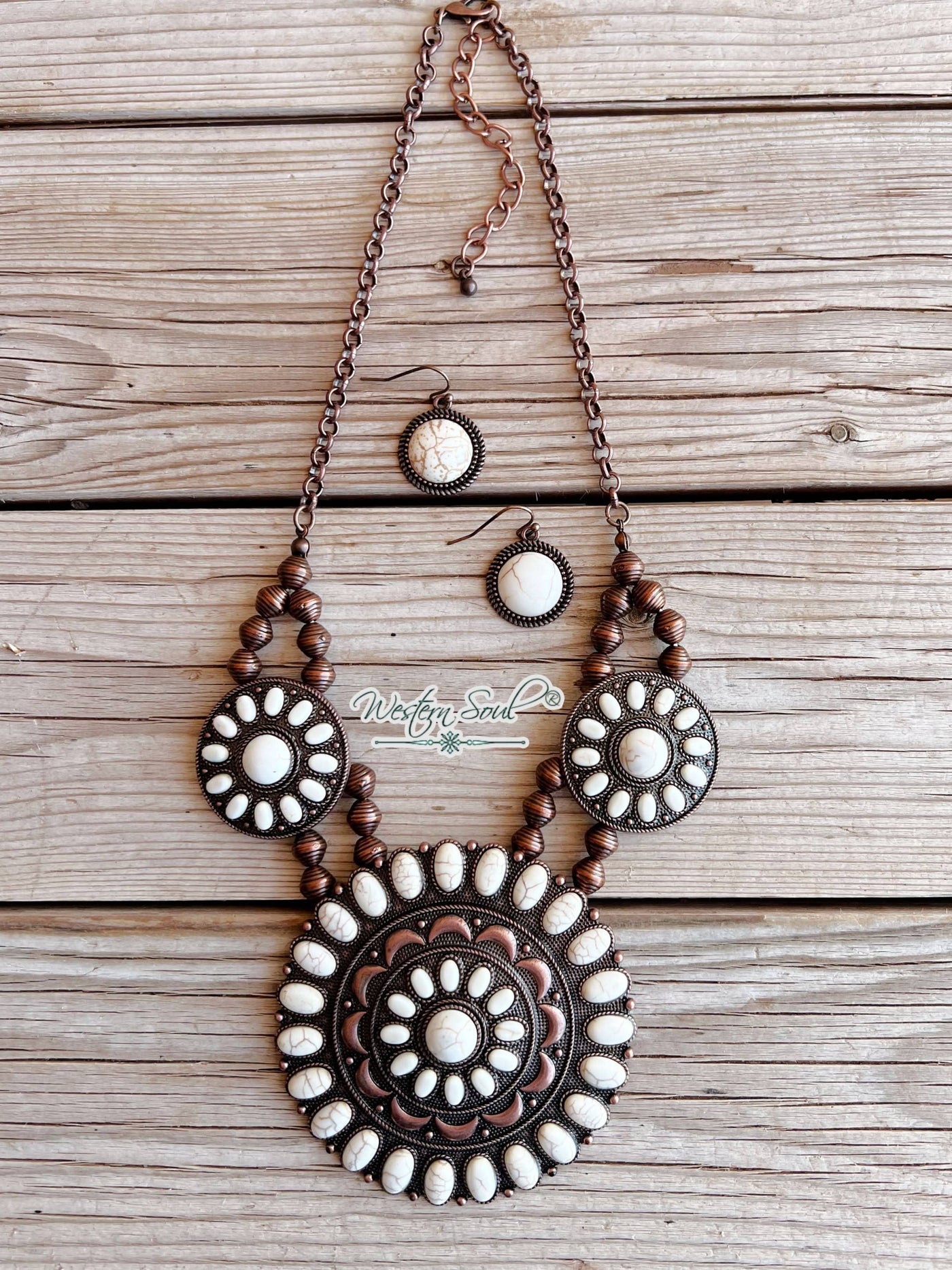 Western Necklace  Ranch Boss Western Necklace Set from Blue Tortoise