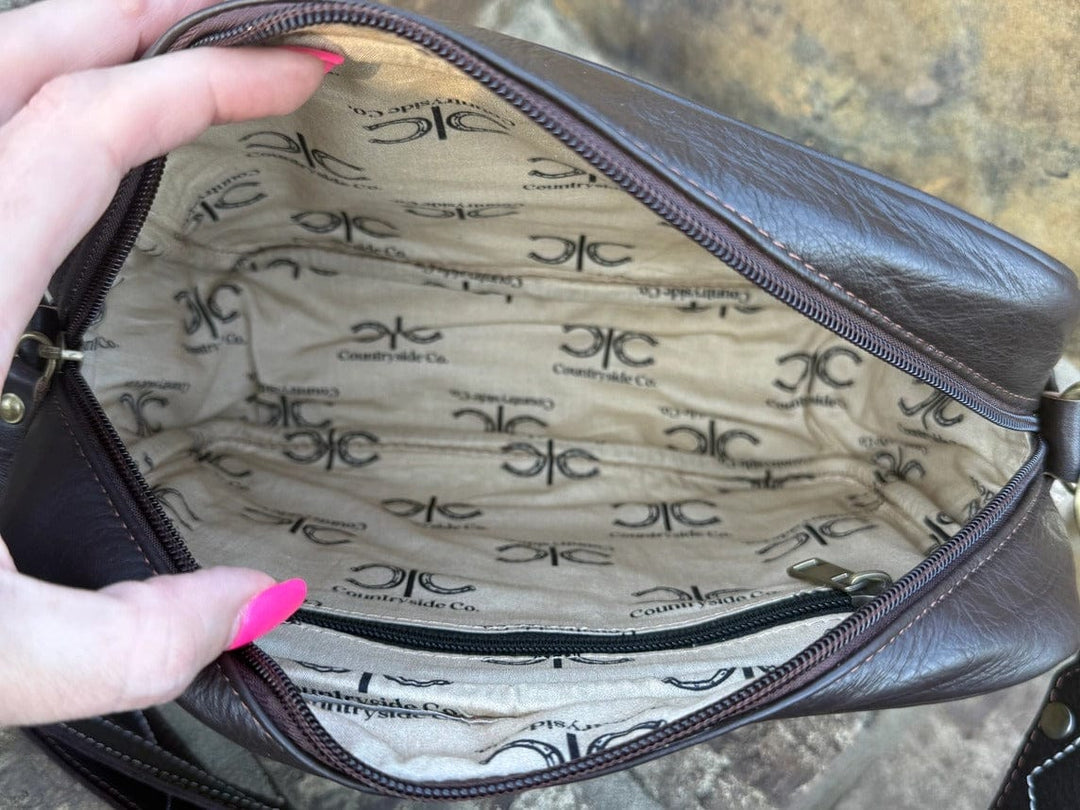 Countryside Co. Handbag Brown Boot Stitch Leather Purse