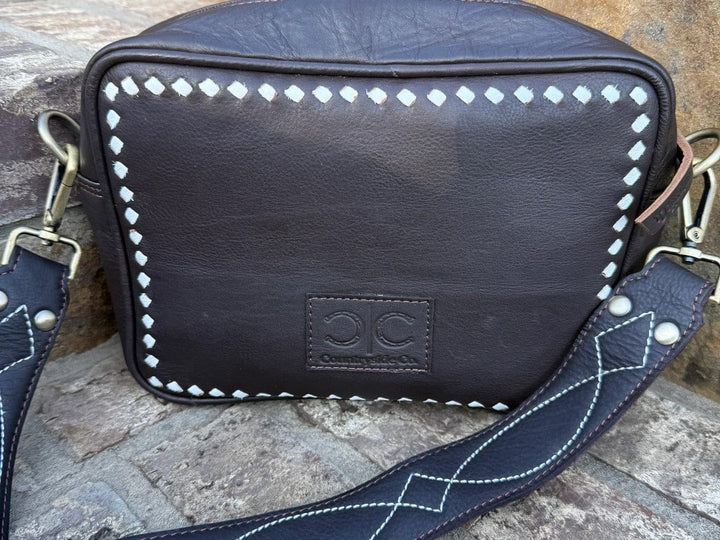 Countryside Co. Handbag Brown Boot Stitch Leather Purse