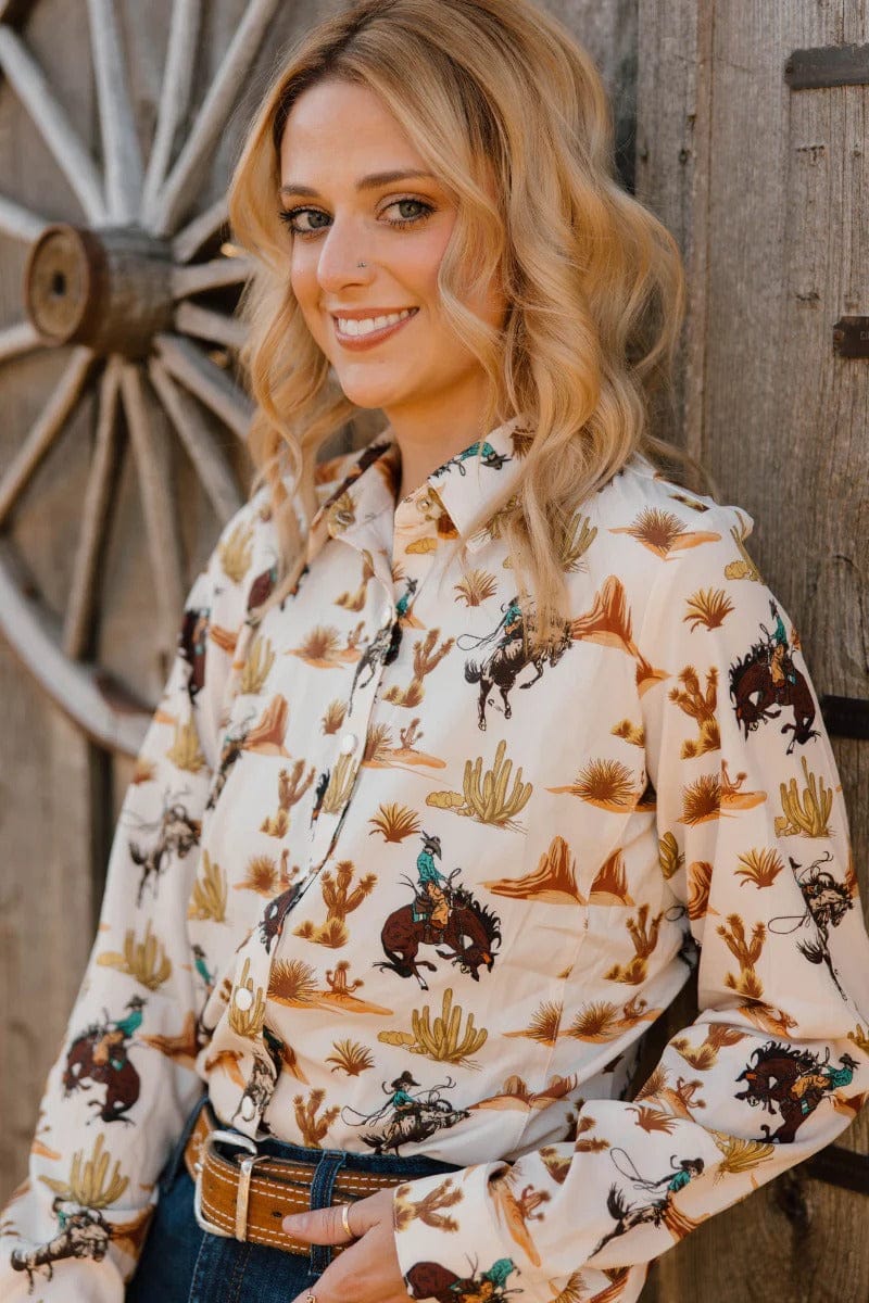 Sterling Kreek Long sleeve Top Down in The Desert Button Up Top