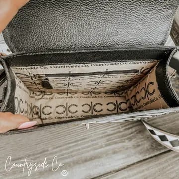 Countryside Co. Handbag Checkered Melrose Tooled Leather Checkered Handbag