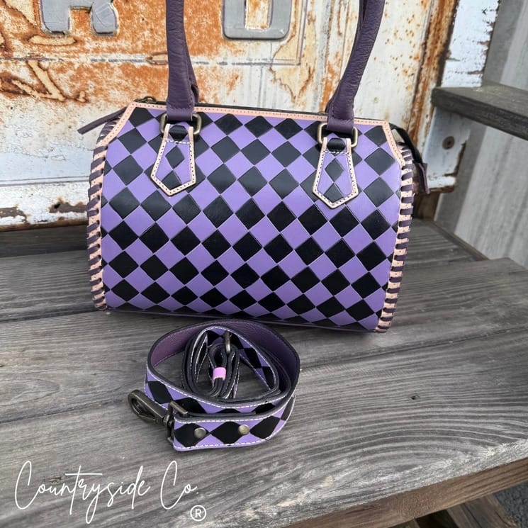 Countryside Co. Handbag Checkered Purple Reign Check Speedy - Countryside Co
