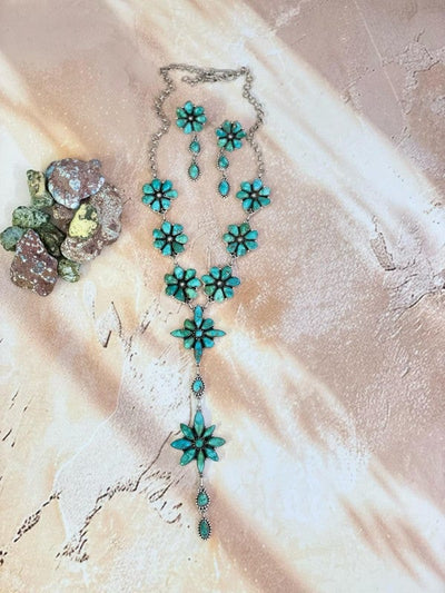 Nizhoni Traders LLC Necklace As Shown / One Size Handmade Sterling Silver Emerald Valley Turquoise