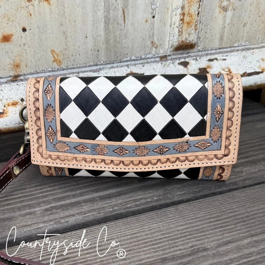 Countryside Co. Wallet Black Checkered Harlequin Rodeo Wallet