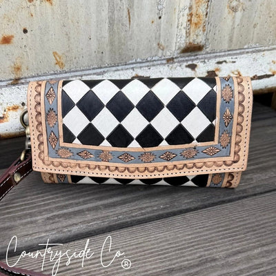 Countryside Co. Wallet Black Checkered Harlequin Rodeo Wallet