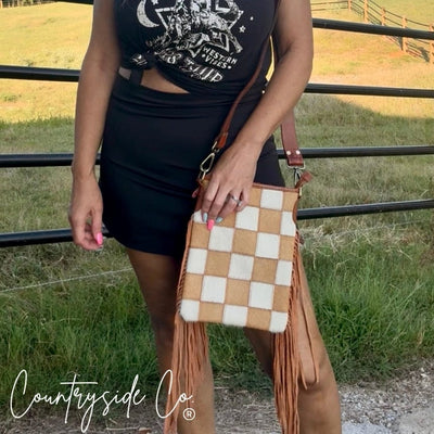 Countryside Co. Handbag Checkered High Noon Check Cowhide Bag - Countryside Co.
