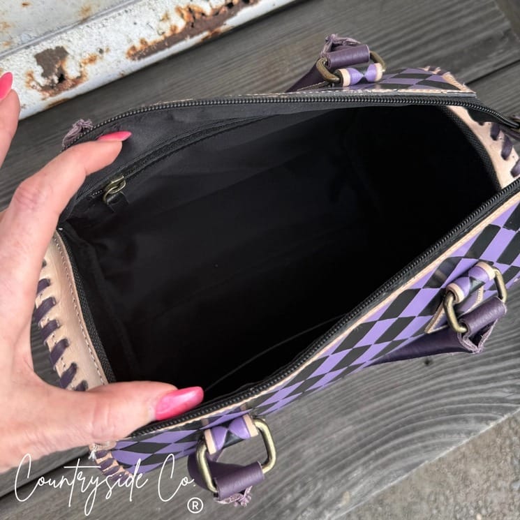Countryside Co. Handbag Checkered Purple Reign Check Speedy - Countryside Co