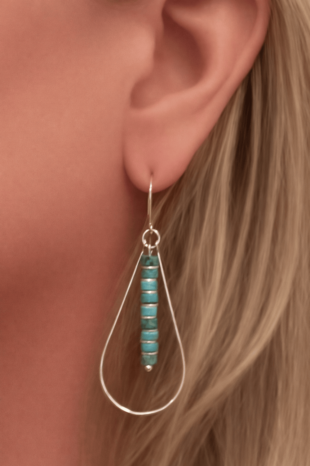 Bijou by Sam Earrings Turquoise Westbound Jasper Teardrop Earrings