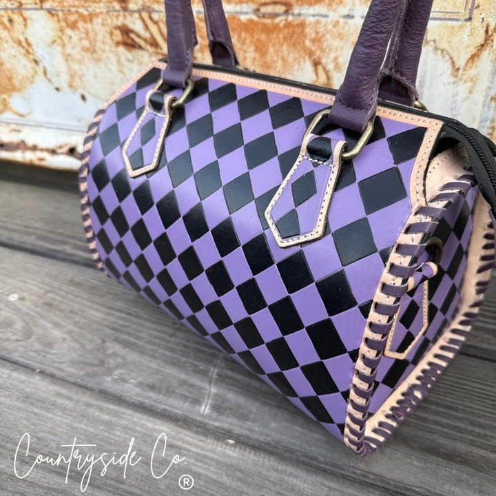 Countryside Co. Handbag Checkered Purple Reign Check Speedy - Countryside Co