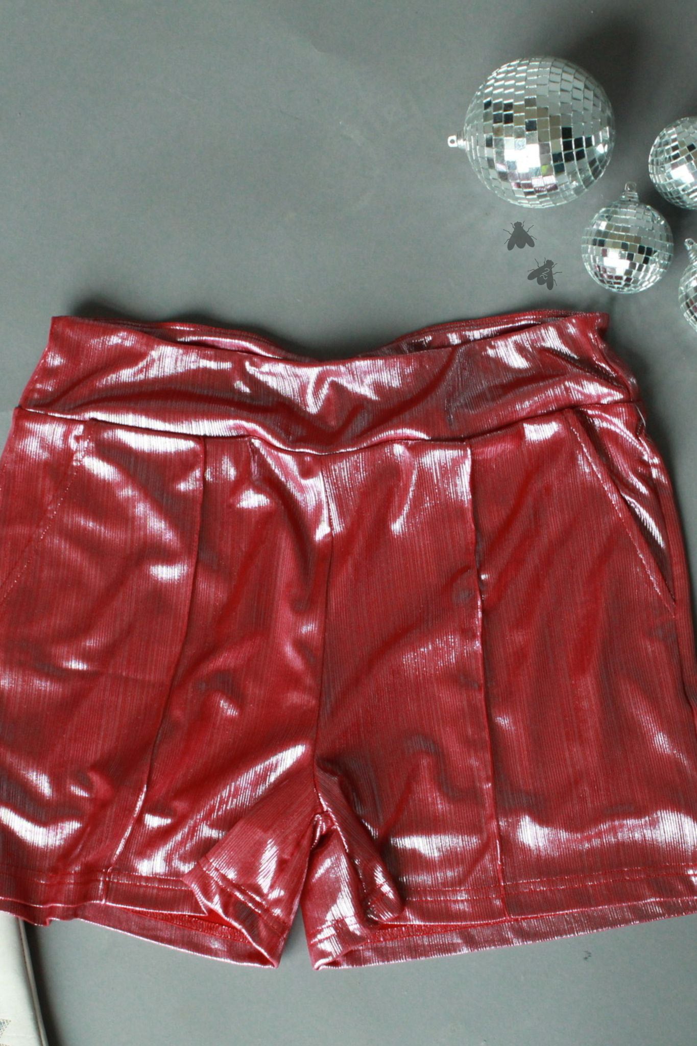 Shorts  Shiney Short Red