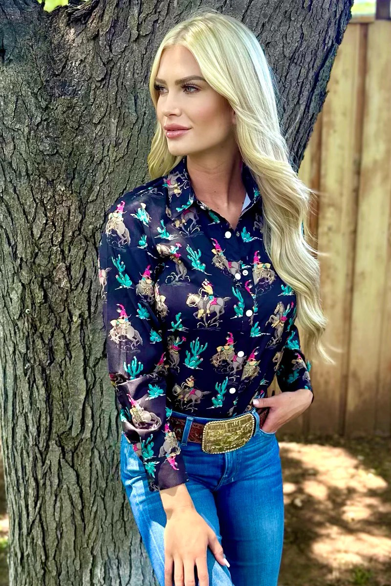 Western Grit Button Up Top