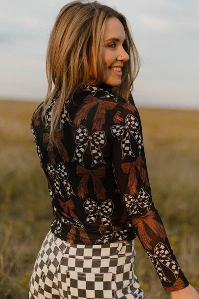 Sterling Kreek Long sleeve Mesh Top Just A Girl Mesh Top