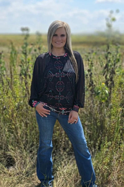 Sterling Kreek Long sleeve Top Lucky To Have You Top