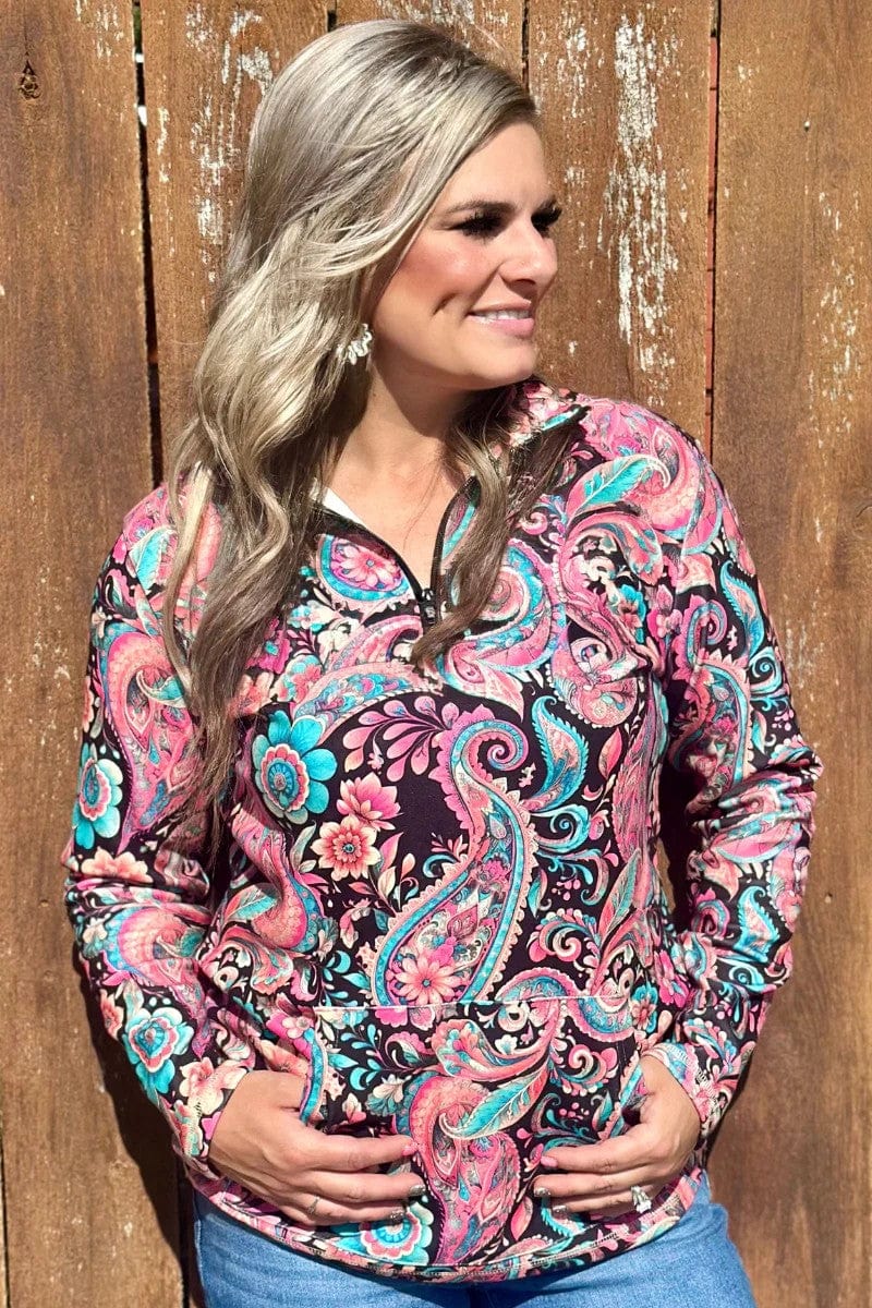 Sterling Kreek Pullover Midnight Bloom Pullover