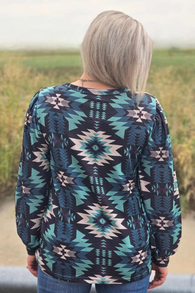 Sterling Kreek Long sleeve Top Midnight Mesa Top