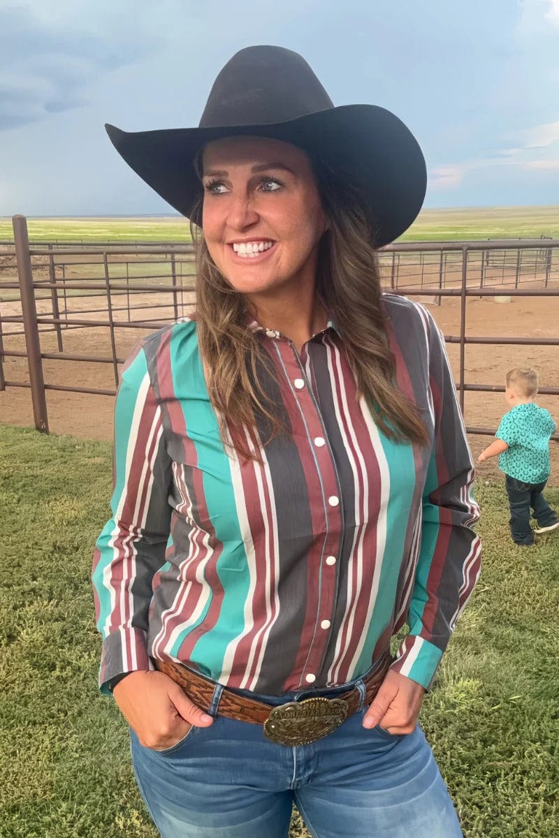 Sterling Kreek Long sleeve Top Oh My Darling Button Up