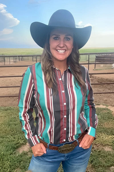Sterling Kreek Long sleeve Top Oh My Darling Button Up