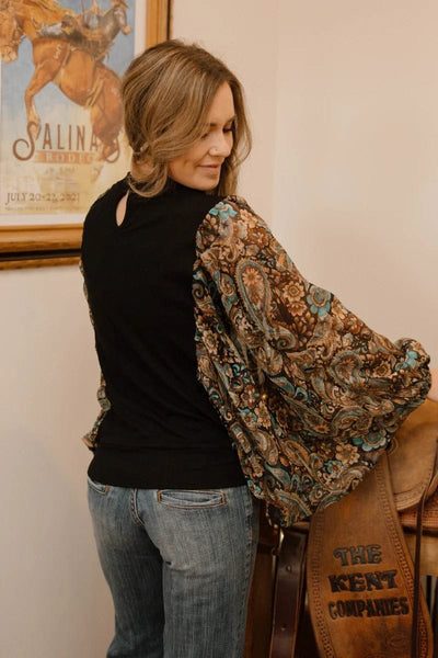 Sterling Kreek Long sleeve Top Paisley Dreams Top