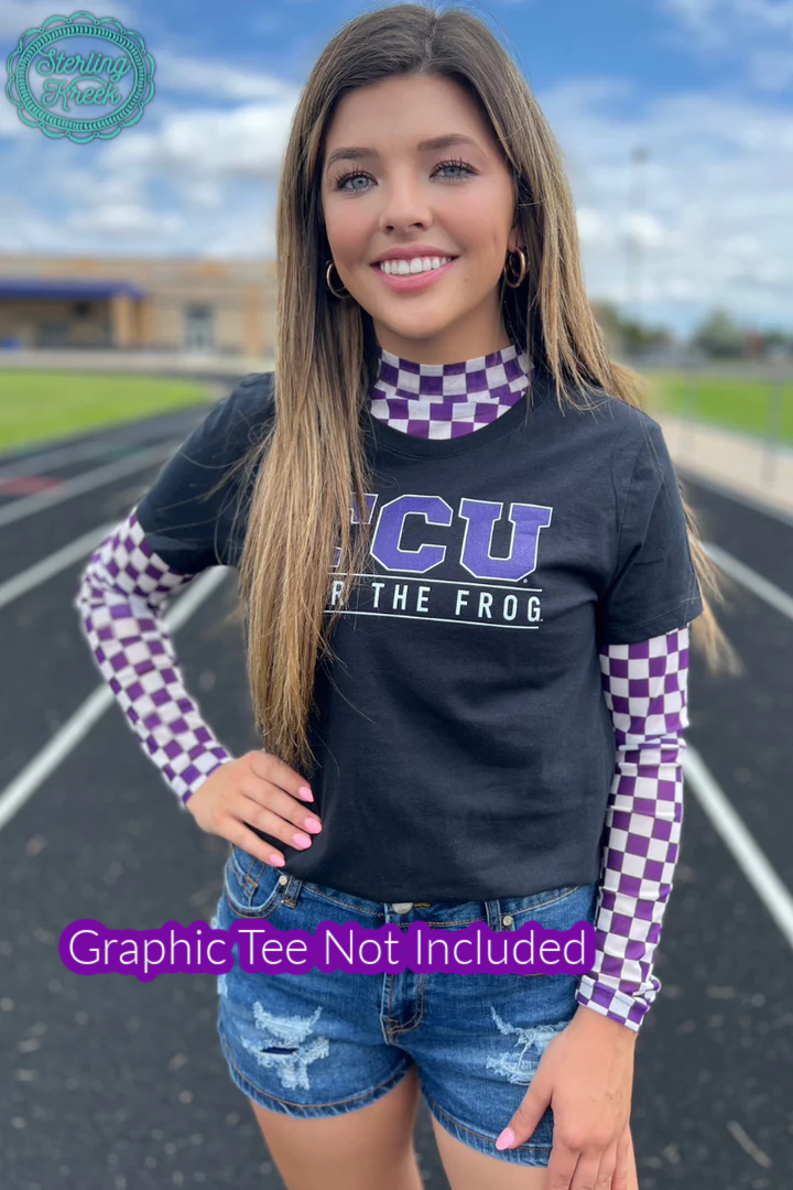 Pep Rally Mesh Top Purple