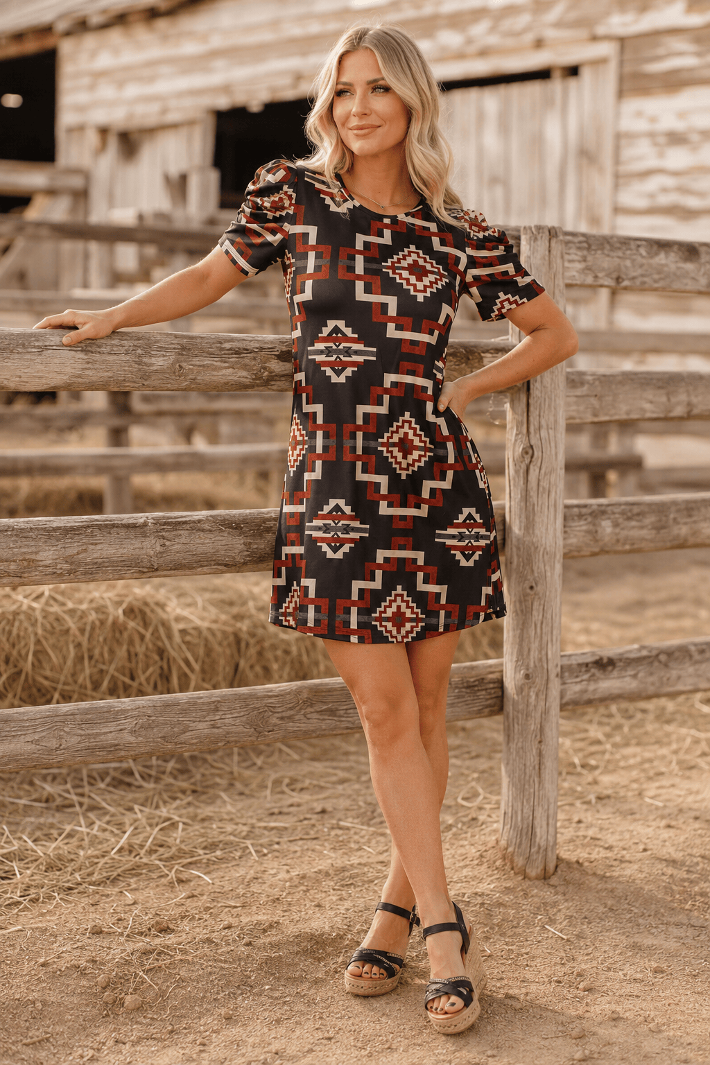 Sterling Kreek Dress Raiderland Dress Aztec Print Dress