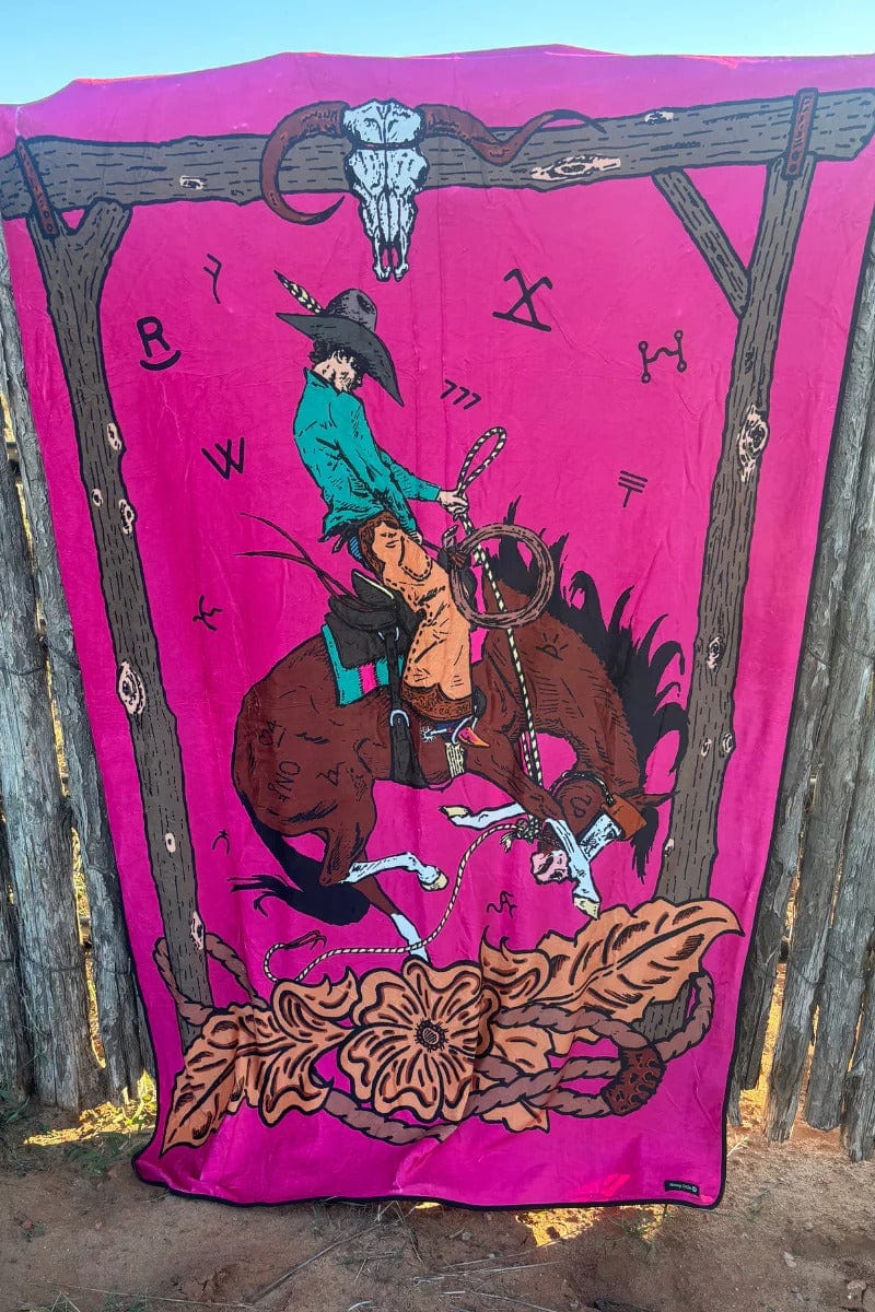 Sterling Kreek Blanket Hot Pink Rosette Rodeo Blanket