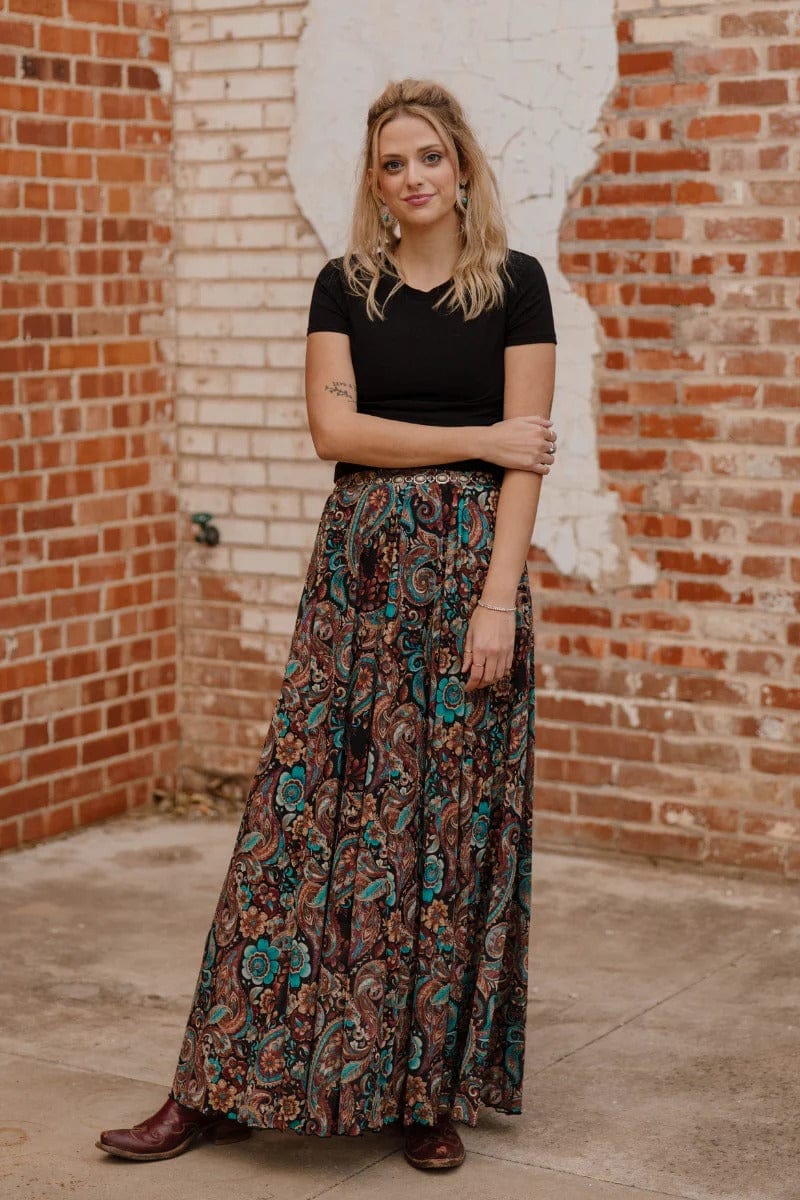 Sterling Kreek Skirt Sagebrush Swirl Maxi Skirt