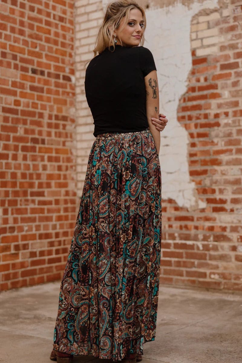 Sterling Kreek Skirt Sagebrush Swirl Maxi Skirt